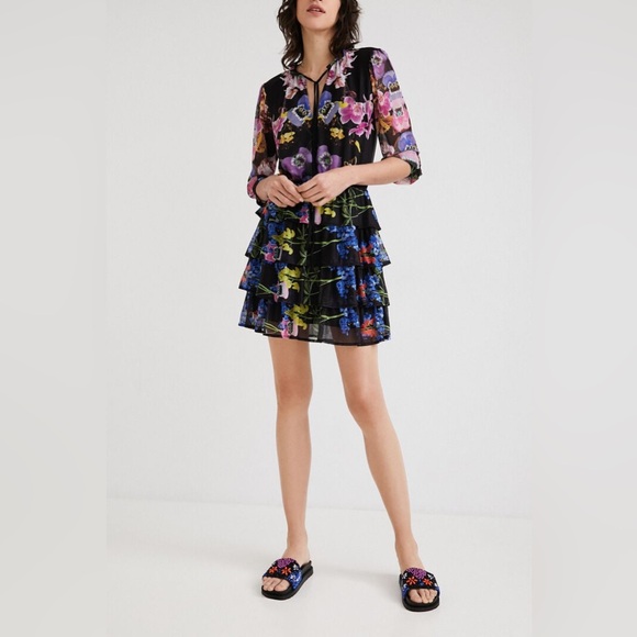 Desigual Orchid Dress by Christian Lacroix - Size M - Picture 7 of 12